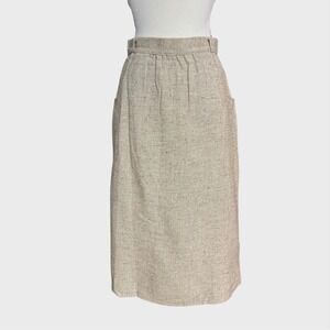 Vintage 1970's small tweed wool skirt The Branch 28" waist Preppy Light Academia